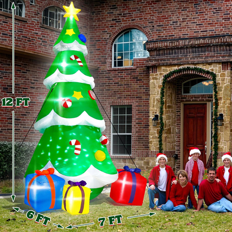 12 foot christmas tree with lights discount